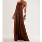 Elegante halternek maxi-jurk met open rug voor dames