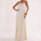 Elegante halternek maxi-jurk met open rug voor dames