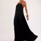 Elegante halternek maxi-jurk met open rug voor dames