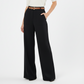 Hoge taille, wijde broek voor dames