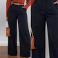 Hoge taille, wijde broek voor dames