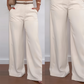 Hoge taille, wijde broek voor dames