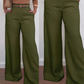 Hoge taille, wijde broek voor dames