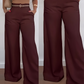 Hoge taille, wijde broek voor dames