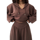 🎁2026 Nieuw binnen 50% KORTING💥Dames crop hoodie & wijde broek set