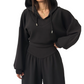 🎁2026 Nieuw binnen 50% KORTING💥Dames crop hoodie & wijde broek set