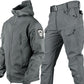 Outdoor verdikte thermische jas Bergbeklimmers softshell jas en broek tweedelige set