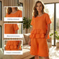 🌸Tweedelig casual linnen ensemble voor dames