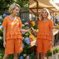 🌸Tweedelig casual linnen ensemble voor dames