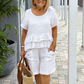 🌸Tweedelig casual linnen ensemble voor dames