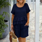 🌸Tweedelig casual linnen ensemble voor dames