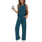 🎁2026 Nieuw binnen 50% KORTING💥Damesmouwloze top & broek met trekkoord set