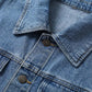 📢📢49% KORTING !!!⏰Casual lange denimjas met knopen voor dames