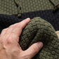 Heren hoodie met kleurblokken en jacquardpatroon