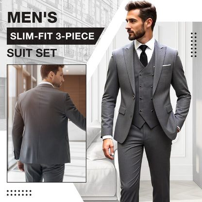 Heren Slim-Fit 3-delig Kostuum