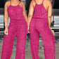 Dames mouwloze jumpsuit met trekkoord in de taille voor de zomer