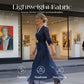 Glitterende maxi-jurk met V-hals voor dames