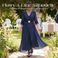 Glitterende maxi-jurk met V-hals voor dames