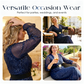 Glitterende maxi-jurk met V-hals voor dames
