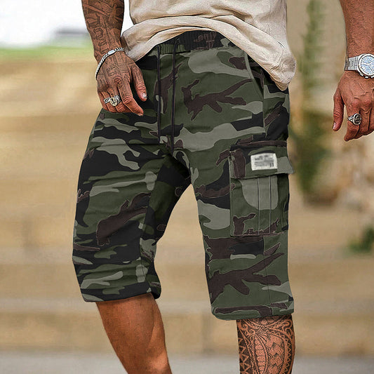 🩳 TIJDELIJKE AANBIEDING: 50% KORTING! 🪖 Camouflage-cargoshorts voor heren voor de zomer – slijtvast, met veel zakken, verstelbare taille ✨