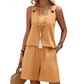 Casual mouwloze top en korte broek loungeset