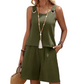 Casual mouwloze top en korte broek loungeset