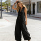 Mouwloze jumpsuit met V-hals en wijde pijpen voor dames