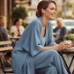 Elegante 3-delige loungewear voor dames met een losse pasvorm