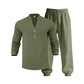 🥳UITVERKOOP 2026🥳💞MEER DAN 50.000 VERKOCHT!💥👴👕 50% KORTING! Casual set voor heren met shirt en broek – Opstaande kraag, relaxte pasvorm en elastische boorden. Lichtgewicht en ademend, ideaal voor warme dagen. Perfect voor vakanties of in het weekend. 🏖️✨