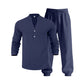 🥳UITVERKOOP 2026🥳💞MEER DAN 50.000 VERKOCHT!💥👴👕 50% KORTING! Casual set voor heren met shirt en broek – Opstaande kraag, relaxte pasvorm en elastische boorden. Lichtgewicht en ademend, ideaal voor warme dagen. Perfect voor vakanties of in het weekend. 🏖️✨