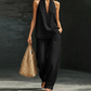 Set met casual haltertop en wijde broek voor dames