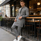 👔 Moderne tuniek met mandarijnkraag en broek voor heren – elegant ontwerp, comfortabele pasvorm en perfect voor speciale gelegenheden 🎩