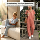 🔥Casual oversized jumpsuit met V-hals – Zachte stof, slank en trendy