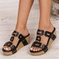 Comfortabele sandalen met sleehak