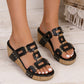Comfortabele sandalen met sleehak