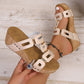 Comfortabele sandalen met sleehak