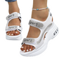Sportieve plateausandalen met strass voor dames