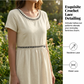 Zomerse, casual jurk met ronde hals en kant