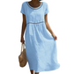 Zomerse, casual jurk met ronde hals en kant