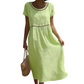 Zomerse, casual jurk met ronde hals en kant