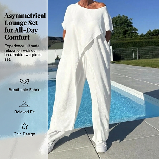 Asymmetrische off-shoulder top en broek voor dames