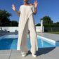 Asymmetrische off-shoulder top en broek voor dames