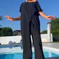 Asymmetrische off-shoulder top en broek voor dames
