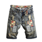 🔥Heren-jeansshort met scheuren – Patchwork-ontwerp voor een stoere streetstyle-look 👖✨