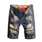 🔥Heren-jeansshort met scheuren – Patchwork-ontwerp voor een stoere streetstyle-look 👖✨