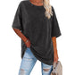 Oversized T-shirt voor dames in gewassen vintage-look