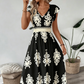 🌸 51% Korting – Elegante Jurk met V-hals & Barokprint | Luchtig, Comfortabel & Vrouwelijk