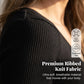 Slim Fit Basic V-Neck Tee for Women