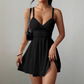 Spaghetti Strap V-Neck A-Line Mini Dress