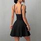 Spaghetti Strap V-Neck A-Line Mini Dress